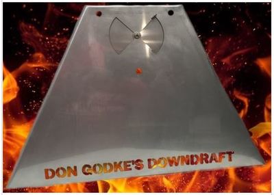Don Godke's Downdraft for Daniel Boone and Jim Bowie. Adds more smoke flavor and use less pellets.